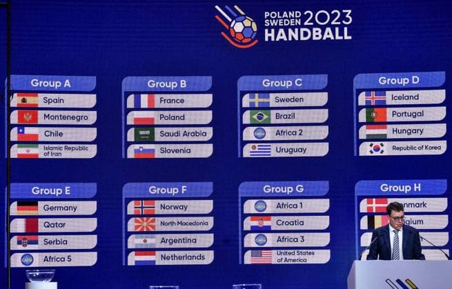Sport Themen der Woche KW26 Sport Bilder des Tages 2022.07.02 Katowice Pilka reczna Losowanie Grup 28. Mistrzostw Swiata w Pilce Recznej Mezczyzn 2023 N z grupy widok Foto Lukasz Sobala PressFocus 2022.07.02 Katowice Handball The draw for the 28th Mens Handball World Championship, WM, Weltmeisterschaft 2023 grupy widok Credit: Lukasz Sobala PressFocus NEWSPIX.PL --- Newspix.pl  20220702PF_LS320