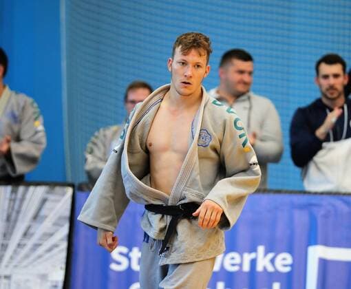 02.07.2022 Offenbach 1. Judo-Bundesliga 2022 Männer 1. JC Samurai Offenbach gegen TV 1848 Erlangen Markus Seifert (JC Samurai Offenbach ) gegen Friedemann Schneider (TV 1848 Erlangen )