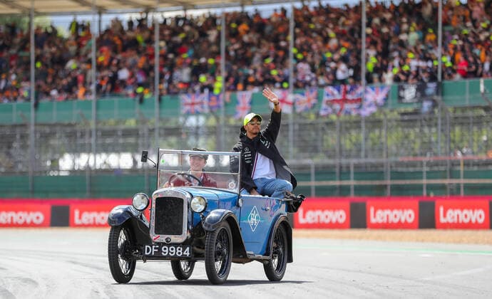 FORMULA 1 LENOVO BRITISH GRAND PRIX 3 July 2022, Lewis Hamilton 44 (GBR), Mercedes AMG Petronas W13 drivers parade during the FORMULA 1 LENOVO BRITISH GRAND PRIX at Silverstone Circuit, Silverstone, United Kingdom on 3 July 2022 Editorial Use Only Copyright: xPhilxDuncanx ESM-0553-0049