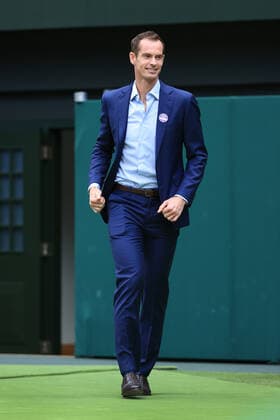 Tennis - Wimbledon (Day 7) 3rd July 2022 - Tennis - Wimbledon (Day 7) - Andy Murray smiles as he walks onto Centre Court - Photo: Simon Stacpoole Offside. London UK Copyright: xSimonxStacpoolexOffside