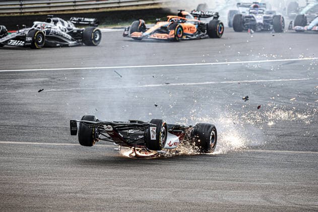 crash, accident, ZHOU Guanyu (chi), Alfa Romeo F1 Team ORLEN C42, portrait during the Formula 1 Lenovo British Grand Prix 2022, 10th round of the 2022 FIA Formula One World Championship, WM, Weltmeisterschaft on the Silverstone Circuit, from July 1 to 3, 2022 in Silverstone, United Kingdom - F1 - BRITISH GRAND PRIX 2022 - RACE DPPI Panoramic _R5_7450
