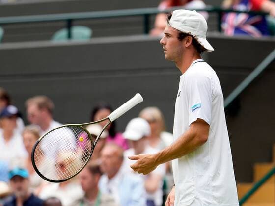Mandatory Credit: Photo by Dave Shopland Shutterstock (13012855ap) Tommy Paul during his fourth round match Wimbledon Tennis Championships, Day 7, The All England Lawn Tennis and Croquet Club, London, UK - 03 Jul 2022 Wimbledon Tennis Championships, Day 7, The All England Lawn Tennis and Croquet Club, London, UK - 03 Jul 2022  Copyright: xDavexShopland Shutterstockx 13012855ap