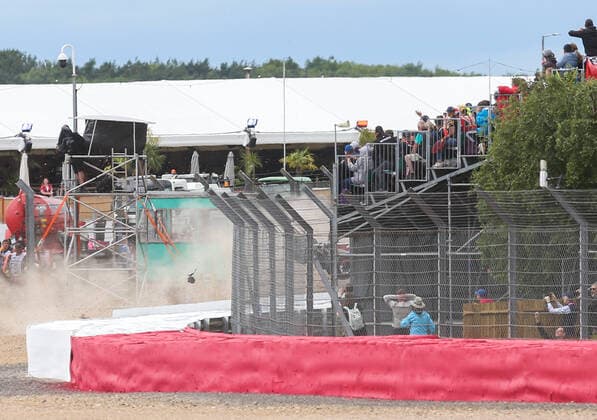 FORMULA 1 LENOVO BRITISH GRAND PRIX 3 July 2022, Guanyu Zhou 24 (CHI), Alfa Romeo C42 crash during the FORMULA 1 LENOVO BRITISH GRAND PRIX at Silverstone Circuit, Silverstone, United Kingdom on 3 July 2022 Editorial Use Only Copyright: xPhilxDuncanx ESM-0553-0057