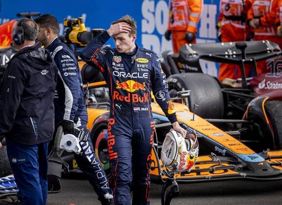 SILVERSTONE - Max Verstappen (Oracle Red Bull Racing) after the F1 Grand Prix of Great Britain at Silverstone on July 3, 2022 in Silverstone, England. REMKO DE WAAL F1 Grand Prix of Great Britain 2022 xVIxANPxSportx xxANPxIVx