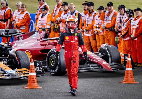 SILVERSTONE - Charles Leclerc (Ferrari) after the F1 Grand Prix of Great Britain at Silverstone on July 3, 2022 in Silverstone, England. REMKO DE WAAL F1 Grand Prix of Great Britain 2022 xVIxANPxSportx xxANPxIVx