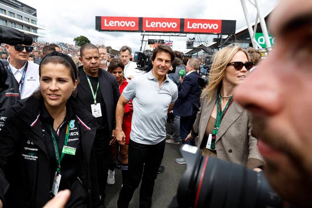 Tom Cruise, F1 Grand Prix of Great Britain at Silverstone Circuit on July 3, 2022 in Silverstone, United Kingdom. (Photo by HOCH ZWEI) Silverstone United Kingdom