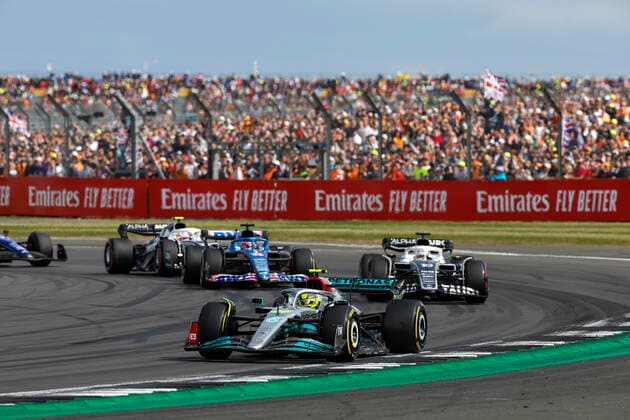 44 Lewis Hamilton (GBR, Mercedes-AMG Petronas F1 Team), F1 Grand Prix of Great Britain at Silverstone Circuit on July 3, 2022 in Silverstone, United Kingdom. (Photo by HOCH ZWEI) Silverstone United Kingdom