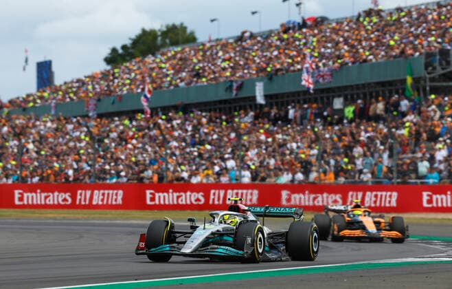44 Lewis Hamilton (GBR, Mercedes-AMG Petronas F1 Team), F1 Grand Prix of Great Britain at Silverstone Circuit on July 3, 2022 in Silverstone, United Kingdom. (Photo by HOCH ZWEI) Silverstone United Kingdom