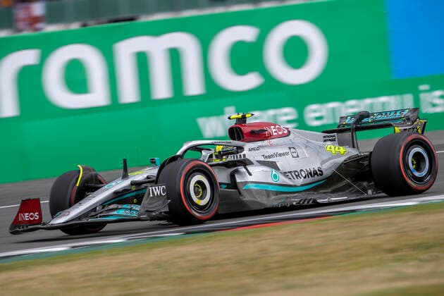 3rd July 2022, Silverstone Circuit, Silverstone, Northamptonshire, England: British F1 Grand Prix, Race day: A third place for Mercedes-AMG Petronas F1 Team driver Lewis Hamilton  ActionPlus12404760 TimxWilliams