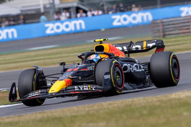 3rd July 2022, Silverstone Circuit, Silverstone, Northamptonshire, England: British F1 Grand Prix, Race day: A second place for Oracle Red Bull Racing driver Sergio Perez in his Red Bull Racing-RBPT RB18  ActionPlus12404772 TimxWilliams
