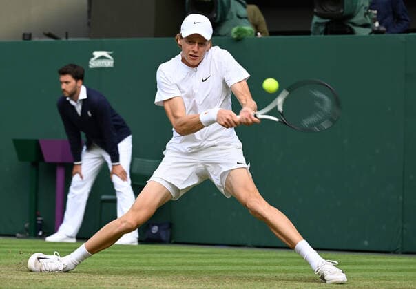 Tennis Championships - Week One - Day Seven - All England Lawn Tennis Club, Wimbledon - Sunday 3rd July 2022 Jannik Sinner (ITA) v Carlos Alcaraz (ESP) Jannik Sinner of Italy 