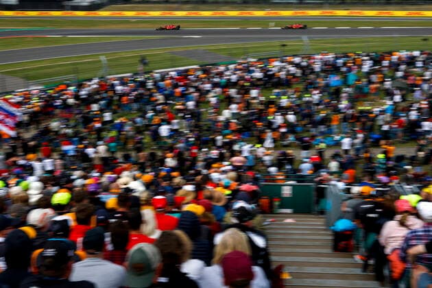 55 Carlos Sainz (ESP, Scuderia Ferrari), 16 Charles Leclerc (MCO, Scuderia Ferrari), F1 Grand Prix of Great Britain at Silverstone Circuit on July 3, 2022 in Silverstone, United Kingdom. (Photo by HOCH ZWEI) Silverstone United Kingdom