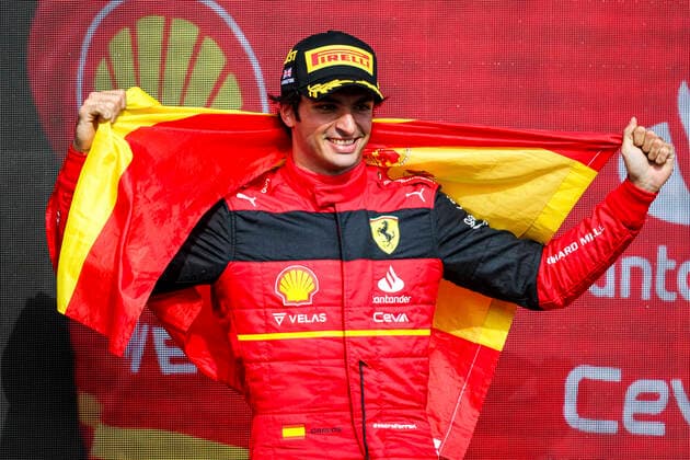 55 Carlos Sainz (ESP, Scuderia Ferrari), F1 Grand Prix of Great Britain at Silverstone Circuit on July 3, 2022 in Silverstone, United Kingdom. (Photo by HOCH ZWEI) Silverstone United Kingdom