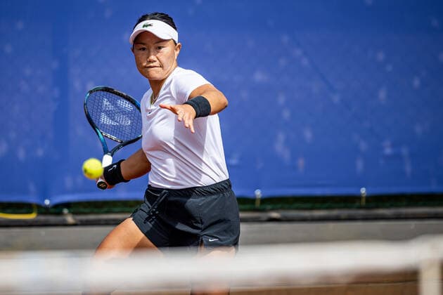 220704 Grace Min, USA, under dag 1 av WTA, Tennis Damen Nordea Open den 4 juli 2022 i Bastad. Copyright: CHRISTOFFERxBORGxMATTISSON BB220704CB029