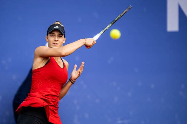 220704 Rebeka Masarova, Spanien under dag 1 av WTA, Tennis Damen Nordea Open den 4 juli 2022 i Bastad. Copyright: CHRISTOFFERxBORGxMATTISSON BB220704CB032