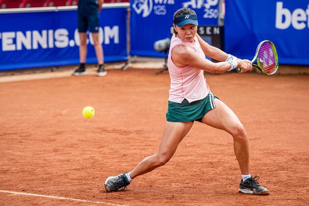 220704 Su Jeong Jang, Korea, under dag 1 av WTA, Tennis Damen Nordea Open den 4 juli 2022 i Bastad. Copyright: CHRISTOFFERxBORGxMATTISSON BB220704CB039