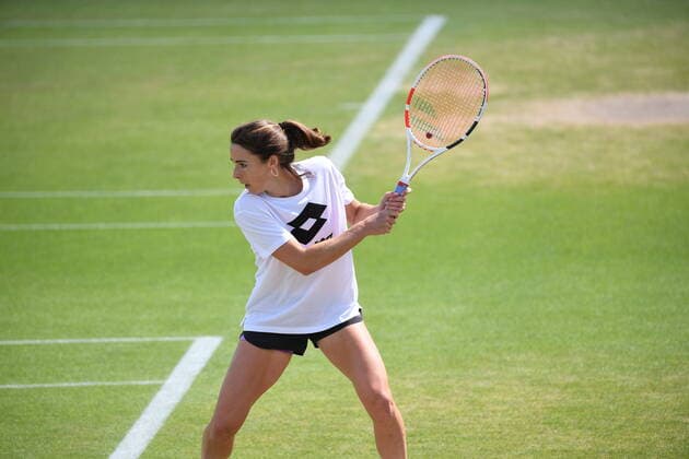 Tennis - Wimbledon 2022 - Nicolas Beuque entraineur de Alize Cornet - France TENNIS : Wimbledon 2022 - England - 04 07 2022 ChrysleneCaillaud Panoramic 