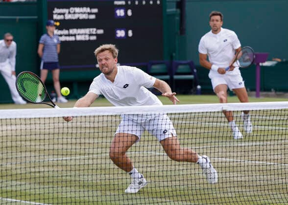 Kevin Krawietz und Andreas Mies, Herren Doppel Tennis - Wimbledon 2022 - Grand Slam ITF ATP, Tennis Herren WTA, Tennis Damen - AELTC - London - - Great Britain - 4 July 2022. Copyright: xJuergenxHasenkopfx