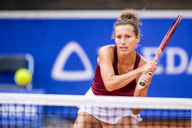 220704 Elixane Lechemia, Frankrike, under dag 1 av WTA, Tennis Damen Nordea Open den 4 juli 2022 i Bastad. Copyright: CHRISTOFFERxBORGxMATTISSON BB220704CB072