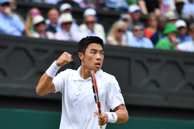 Mandatory Credit: Photo by James Veysey Shutterstock (13012861ck) Brandon Nakashima during his fourth round match Wimbledon Tennis Championships, Day 8, The All England Lawn Tennis and Croquet Club, London, UK - 04 Jul 2022 Wimbledon Tennis Championships, Day 8, The All England Lawn Tennis and Croquet Club, London, UK - 04 Jul 2022  Copyright: xJamesxVeysey Shutterstockx 13012861ck