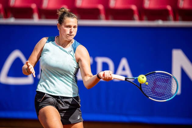 220704 Anastasia Kulikova, Finland, under dag 1 av WTA, Tennis Damen Nordea Open den 4 juli 2022 i Bastad. Copyright: CHRISTOFFERxBORGxMATTISSON BB220704CB101