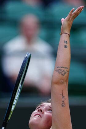 Mandatory Credit: Photo by Javier Garcia Shutterstock (13012869l) Jule Niemeier during her quarter-final match Wimbledon Tennis Championships, Day 9, The All England Lawn Tennis and Croquet Club, London, UK - 05 Jul 2022 Wimbledon Tennis Championships, Day 9, The All England Lawn Tennis and Croquet Club, London, UK - 05 Jul 2022  Copyright: xJavierxGarcia Shutterstockx 13012869l