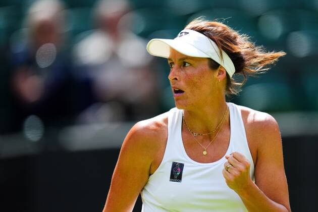 Mandatory Credit: Photo by Javier Garcia Shutterstock (13012869t) Tatjana Maria during her quarter-final match Wimbledon Tennis Championships, Day 9, The All England Lawn Tennis and Croquet Club, London, UK - 05 Jul 2022 Wimbledon Tennis Championships, Day 9, The All England Lawn Tennis and Croquet Club, London, UK - 05 Jul 2022  Copyright: xJavierxGarcia Shutterstockx 13012869t