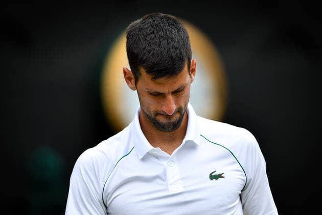 Mandatory Credit: Photo by James Veysey Shutterstock (13012868ck) Novak Djokovic during his quarter final match Wimbledon Tennis Championships, Day 9, The All England Lawn Tennis and Croquet Club, London, UK - 05 Jul 2022 Wimbledon Tennis Championships, Day 9, The All England Lawn Tennis and Croquet Club, London, UK - 05 Jul 2022  Copyright: xJamesxVeysey Shutterstockx 13012868ck