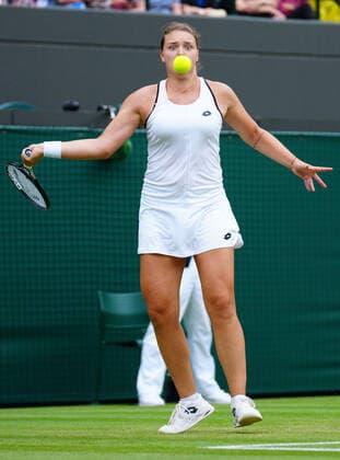 Mandatory Credit: Photo by Javier Garcia Shutterstock (13012869au) Jule Niemeier during her quarter-final match Wimbledon Tennis Championships, Day 9, The All England Lawn Tennis and Croquet Club, London, UK - 05 Jul 2022 Wimbledon Tennis Championships, Day 9, The All England Lawn Tennis and Croquet Club, London, UK - 05 Jul 2022  Copyright: xJavierxGarcia Shutterstockx 13012869au