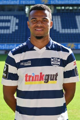Marvin Ajani; MSV Duisburg; 3.Liga, Porträttermin 2022 2023 Duisburg Schauinsland Reisen Arena Nordrhein-Westfalen Deutschland