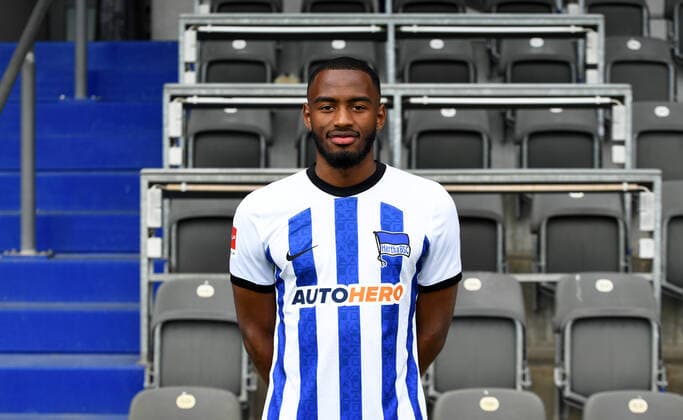 Myziane Maolida (Hertha BSC) Hertha BSC; 1. Bundesliga, Porträttermin 2022 2023, 05.07. 2022, Copyright: xSebastianxRäppoldx xMatthiasxKox