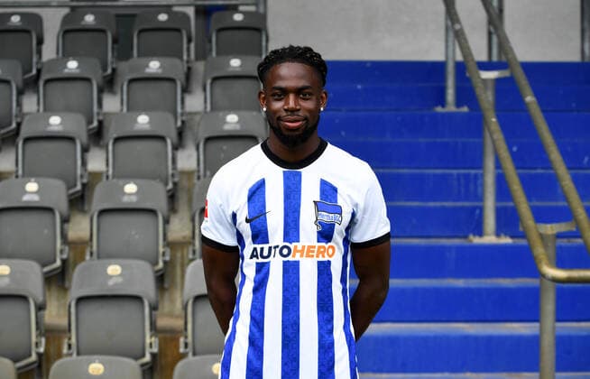 Jordan Torunarigha (Hertha BSC) Hertha BSC; 1. Bundesliga, Porträttermin 2022 2023, 05.07. 2022, Copyright: xSebastianxRäppoldx xMatthiasxKox