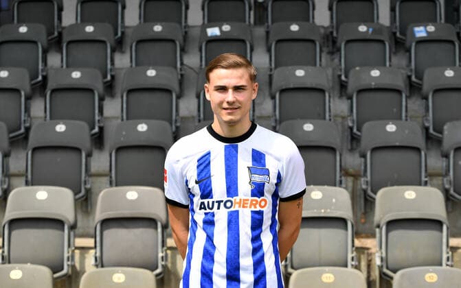 Marten Winkler (Hertha BSC) Hertha BSC; 1. Bundesliga, Porträttermin 2022 2023, 05.07. 2022, Copyright: xSebastianxRäppoldx xMatthiasxKox