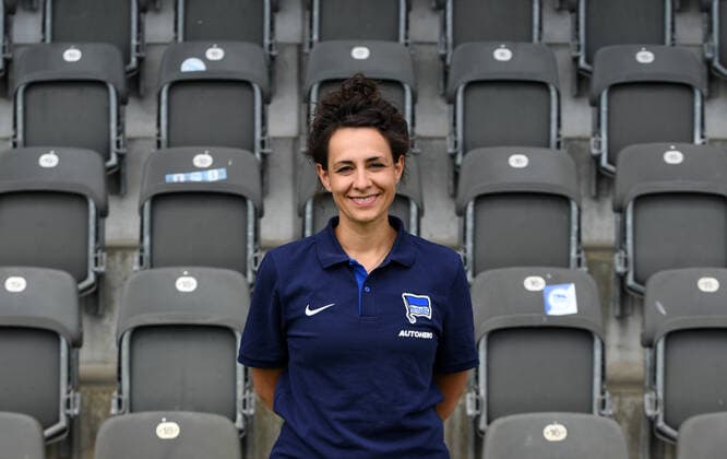 Physiotherapeutin Anne Kaube (Hertha BSC) Hertha BSC; 1. Bundesliga, Porträttermin 2022 2023, 05.07. 2022, Copyright: xSebastianxRäppoldx xMatthiasxKox