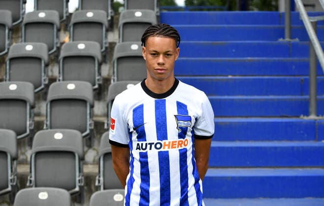 Derry Scherhant (Hertha BSC) Hertha BSC; 1. Bundesliga, Porträttermin 2022 2023, 05.07. 2022, Copyright: xSebastianxRäppoldx xMatthiasxKox