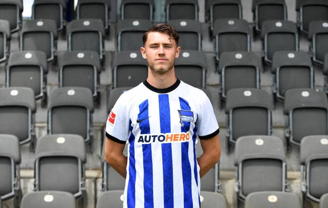 Linus Gechter (Hertha BSC) Hertha BSC; 1. Bundesliga, Porträttermin 2022 2023, 05.07. 2022, Copyright: xSebastianxRäppoldx xMatthiasxKox