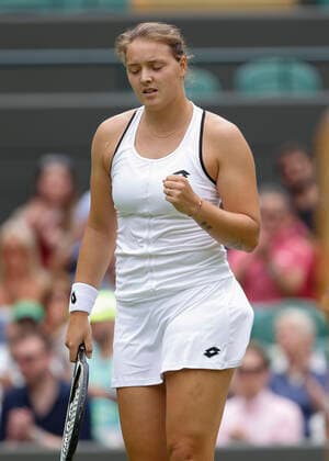 Jule Niemeier macht die Faust und jubelt, Jubel, Freude, Emotion Tennis - Wimbledon 2022 - Grand Slam ITF ATP, Tennis Herren WTA, Tennis Damen - AELTC - London - - Great Britain - 5 July 2022. Copyright: xJuergenxHasenkopfx