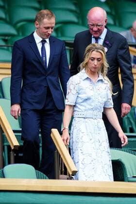 Mandatory Credit: Photo by Javier Garcia Shutterstock (13018042b) Jason Kenny and Laura Kenny in the Royal Box on Centre Court Wimbledon Tennis Championships, Day 10, The All England Lawn Tennis and Croquet Club, London, UK - 06 Jul 2022 Wimbledon Tennis Championships, Day 10, The All England Lawn Tennis and Croquet Club, London, UK - 06 Jul 2022  Copyright: xJavierxGarcia Shutterstockx 13018042b