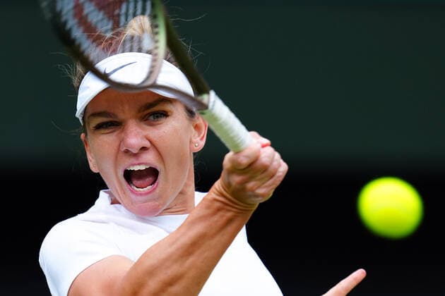 Mandatory Credit: Photo by Javier Garcia Shutterstock (13018042af) Simona Halep during her quarter-final match Wimbledon Tennis Championships, Day 10, The All England Lawn Tennis and Croquet Club, London, UK - 06 Jul 2022 Wimbledon Tennis Championships, Day 10, The All England Lawn Tennis and Croquet Club, London, UK - 06 Jul 2022  Copyright: xJavierxGarcia Shutterstockx 13018042af
