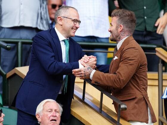 Mandatory Credit: Photo by Javier Garcia Shutterstock (13018042eb) David Beckham in the Royal Box on Centre Court Wimbledon Tennis Championships, Day 10, The All England Lawn Tennis and Croquet Club, London, UK - 06 Jul 2022 Wimbledon Tennis Championships, Day 10, The All England Lawn Tennis and Croquet Club, London, UK - 06 Jul 2022  Copyright: xJavierxGarcia Shutterstockx 13018042eb