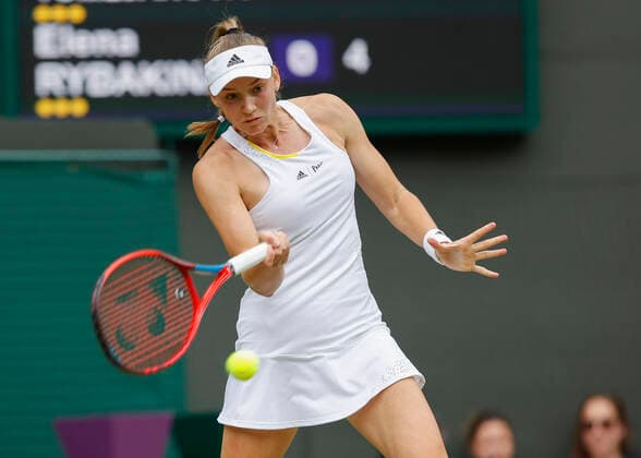 Elena Rybakina (KAZ) Tennis - Wimbledon 2022 - Grand Slam ITF ATP, Tennis Herren WTA, Tennis Damen - AELTC - London - - Great Britain - 6 July 2022. Copyright: xJuergenxHasenkopfx