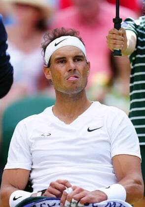 Mandatory Credit: Photo by Javier Garcia Shutterstock (13018042gt) Rafael Nadal takes a time out for a stomach muscle complaint during his quarter-final match Wimbledon Tennis Championships, Day 10, The All England Lawn Tennis and Croquet Club, London, UK - 06 Jul 2022 Wimbledon Tennis Championships, Day 10, The All England Lawn Tennis and Croquet Club, London, UK - 06 Jul 2022  Copyright: xJavierxGarcia Shutterstockx 13018042gt