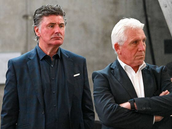 Wilfried Hannes und Klaus Fischer. Deutschland vs. Frankreich, Weltmeisterschaft 1982, Halbfinale, Fussball, Nacht von Sevilla, 06.07.2022 Deutschland vs. Frankreich, Weltmeisterschaft 1982, Halbfinale, Legenden-Abend, Nacht von Sevilla, Fussball, 40. Jahrestag, 06.07.2022 Dortmund Copyright: xEibner-Pressefotox EP_THR