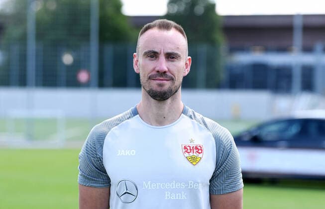 FUSSBALL 1. BUNDESLIGA SAISON 2022 2023 05.07.2022 Fototermin beim VfB Stuttgart auf dem Trainingsgelaende: Athletiktrainer Matthias Schiffers