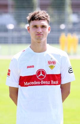 FUSSBALL 1. BUNDESLIGA SAISON 2022 2023 05.07.2022 Fototermin beim VfB Stuttgart auf dem Trainingsgelaende: Mateo Klimowicz