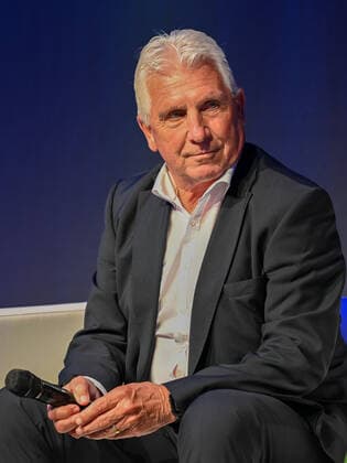 Klaus Fischer im Interview. Deutschland vs. Frankreich, Weltmeisterschaft 1982, Halbfinale, Fussball, Nacht von Sevilla, 06.07.2022 Deutschland vs. Frankreich, Weltmeisterschaft 1982, Halbfinale, Legenden-Abend, Nacht von Sevilla, Fussball, 40. Jahrestag, 06.07.2022 Dortmund Copyright: xEibner-Pressefotox EP_THR