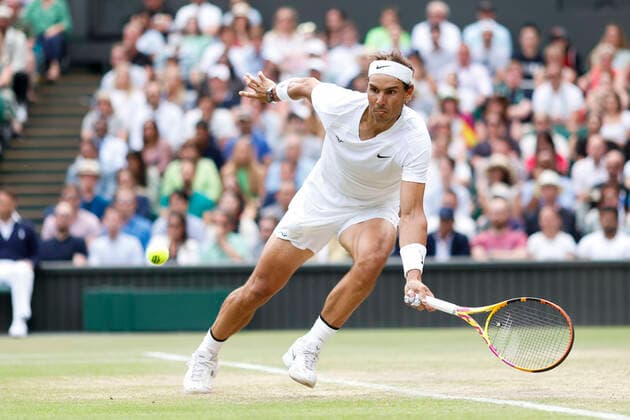 Rafael Nadal (ESP) Tennis - Wimbledon 2022 - Grand Slam ITF ATP, Tennis Herren WTA, Tennis Damen - AELTC - London - - Great Britain - 6 July 2022. Copyright: xJuergenxHasenkopfx