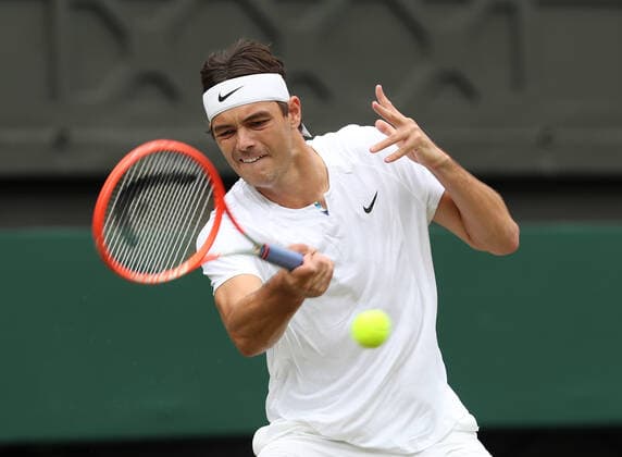 TENNIS - Wimbledon 2022 LONDON,ENGLAND,06.JUL.22 - TENNIS - ATP, Tennis Herren World Tour, Wimbledon, Grand Slam. Image shows Taylor Fritz (USA).  GEPAxpictures xAlanxGrieves