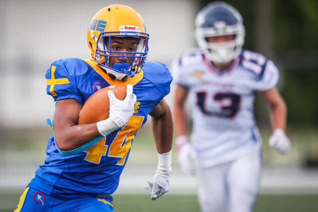 AMERICAN FOOTBALL - U19 European Championship, EM, Europameisterschaft VIENNA,AUSTRIA,07.JUL.22 - AMERICAN FOOTBALL - IFAF 2022 Men s U19 European Group A Championships, Sweden vs France. Image shows Oliver Lundberg (SWE).  GEPAxpictures xDavidxBitzan