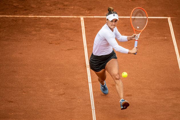 220707 Lauren Davis, USA, under dag 4 av WTA, Tennis Damen Nordea Open den 7 juli 2022 i Bastad. Copyright: CHRISTOFFERxBORGxMATTISSON BB220707CB039